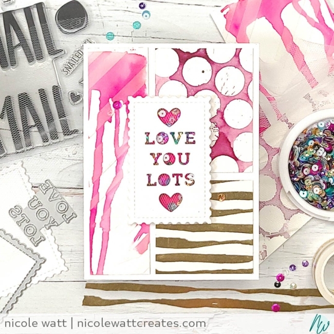 greeting card featuring concord & 9th snail mail and scrap bin pieces