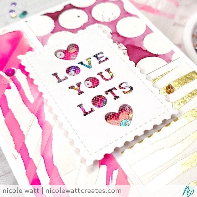 greeting card featuring concord & 9th snail mail and scrap bin pieces