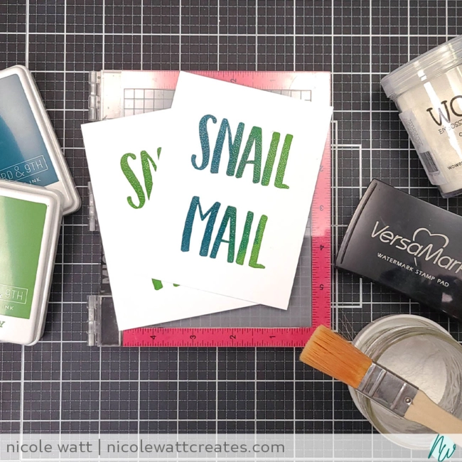 image of heat embossed card panel